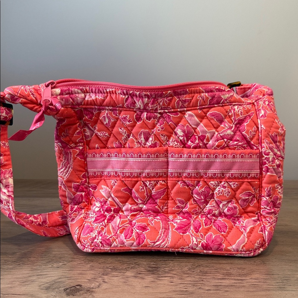 Vera Bradley Pink Floral Quilted Shoulder Bag